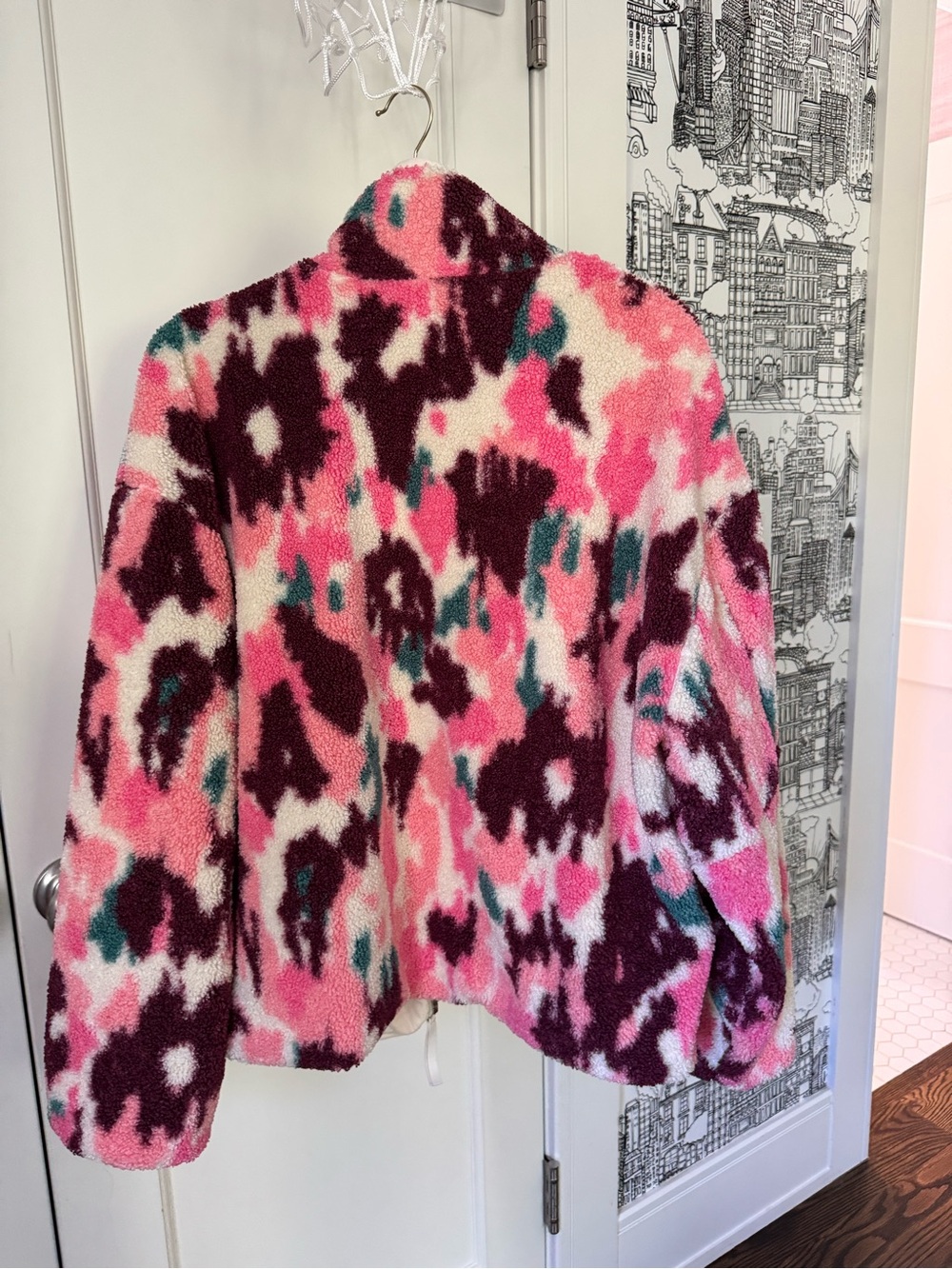 UGG Pink, Burgundy & Teal Plush Teddy Jacket